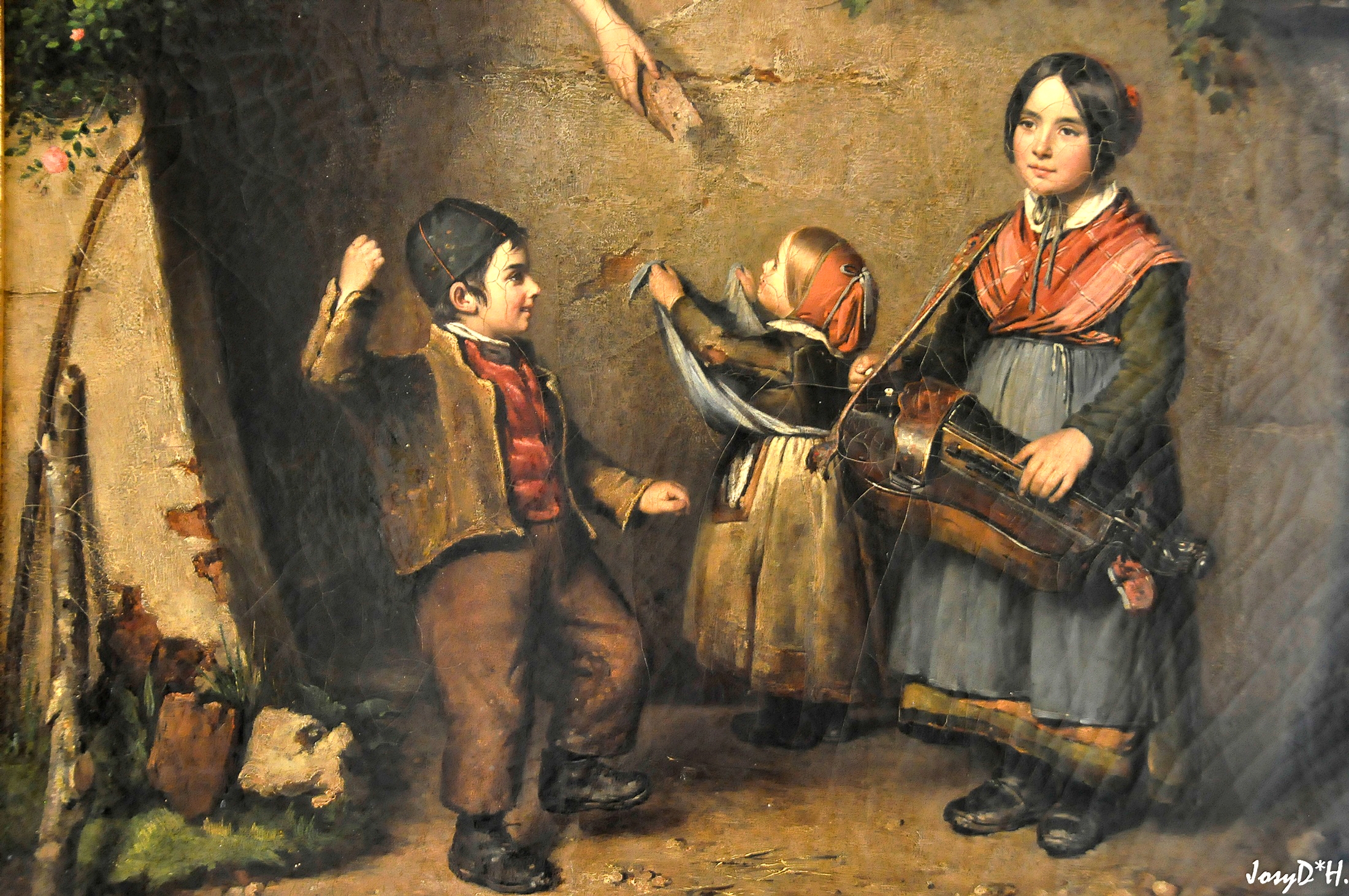Elisa Blondel - 1811-1845 - Les petits Piémontais dit aussi la danse des petits savoyards - détail (1)