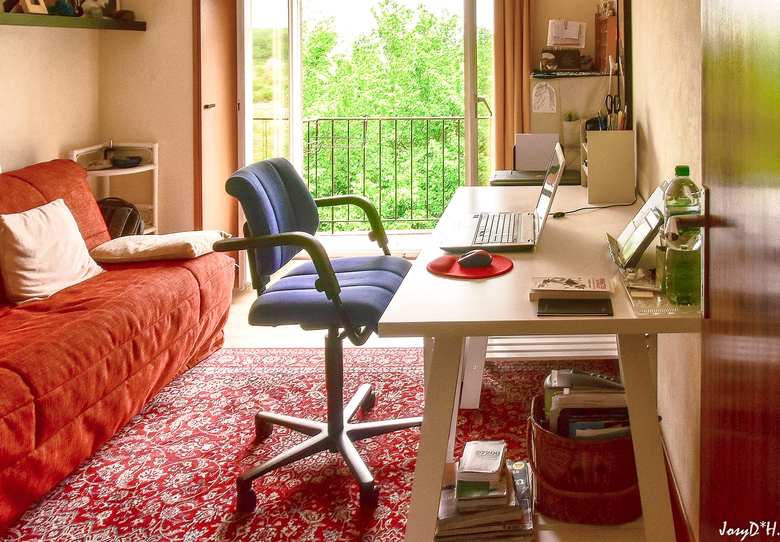 mon bureau La Panne en mai 2018