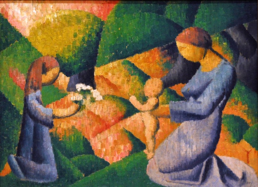 La femme aux fleurs - vers 1913 - huile sur panneau