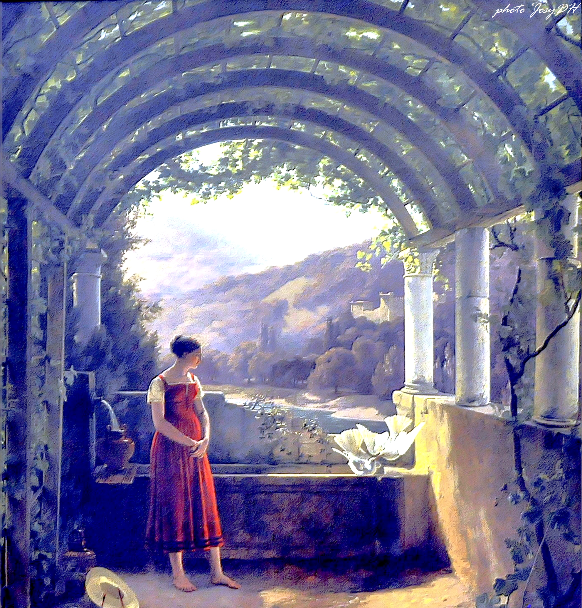 Fleury RICHARD Lyon 1777-Ecully 1852 - Jeune fille à la fontaine - 1825 (2)