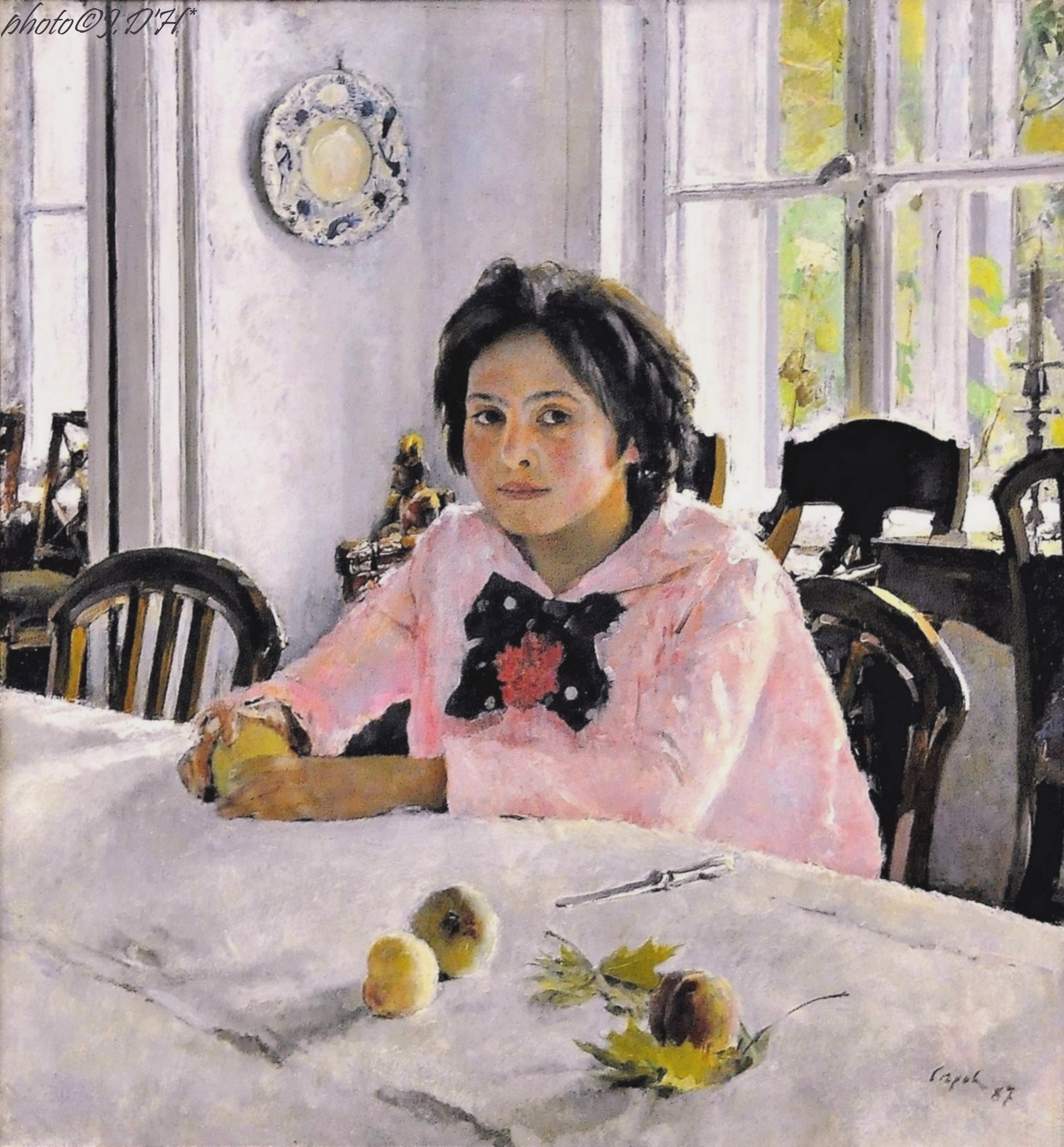 SEROV V.A. 1865-1911Jeune fille au pêches - Portrait de V.Mamontova (1889 - (1)