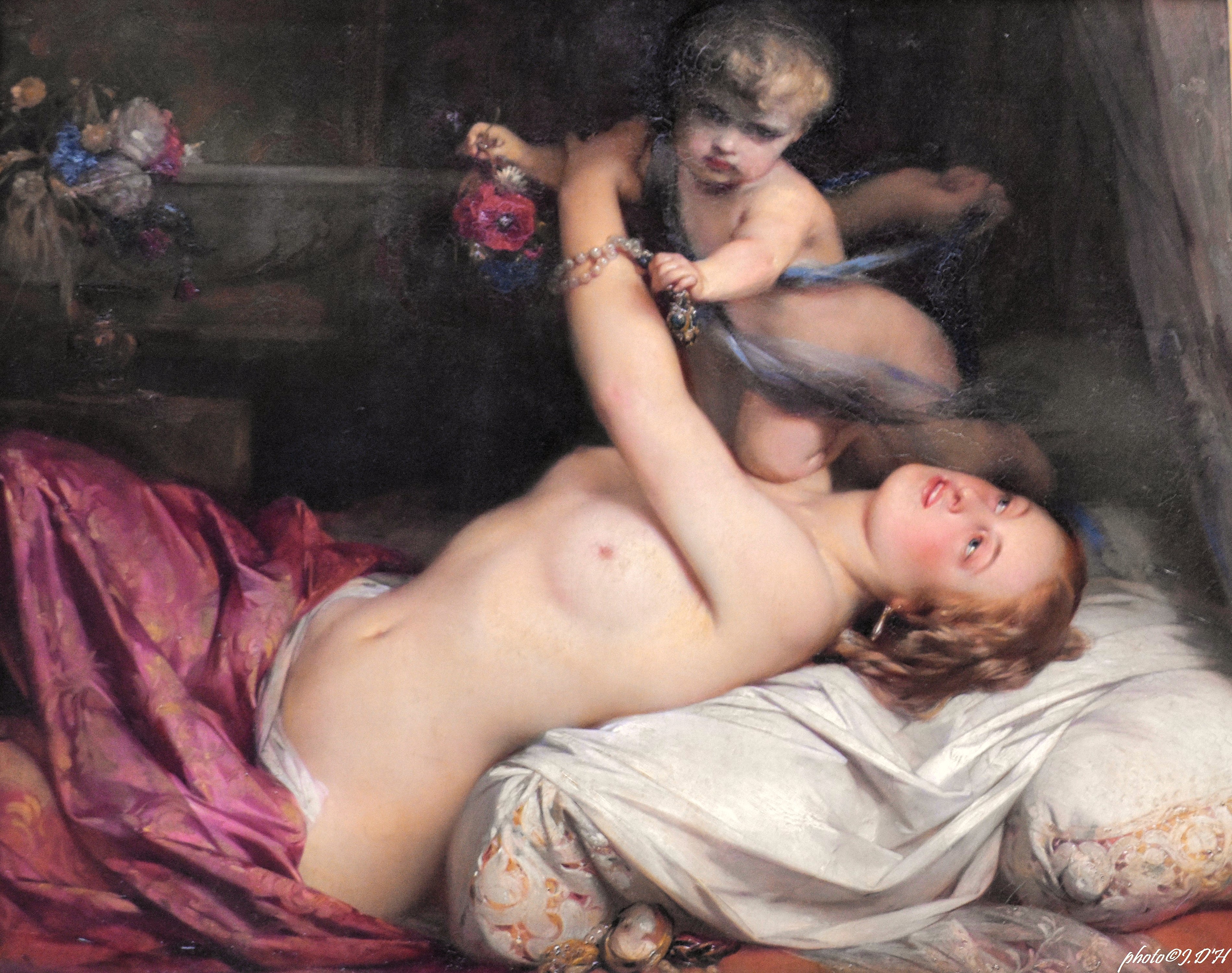 Gustaf Wappers - Anvers 1803-Paris 1874 - Jeune mère avec son enfant - 1854